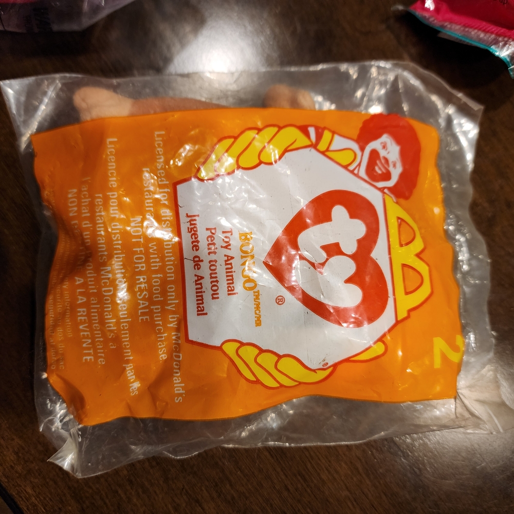Ty Beanie Baby in Bright Orange Wrapper